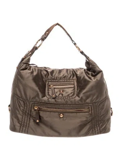 Pre-owned Tod's Nylon Top Handle Bag In Gray
