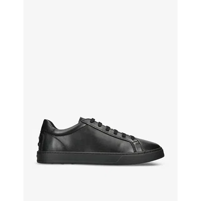TOD'S MENS TODS ALLACCIATA CASSETTA LEATHER LOW-TOP TRAINERS