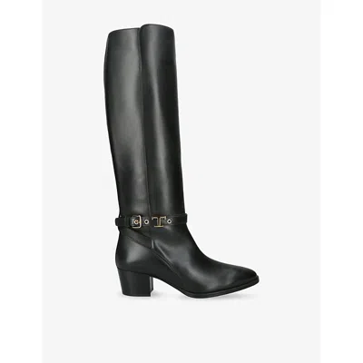 Tod's Leather Gomma Knee-high Boots In Black