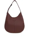 Tod's Small Dbs Hobo Leather Bag In Brown