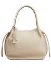 Tod's Medium Double Handle Bucket Bag In Neutral