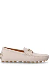 Tod's Off White Leather Loafers In Neutral