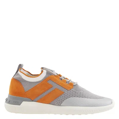 Tod's Open Box - Tods No_code_02 Knit High Tech Fabric Sneakers In Gray