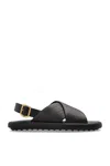 Tod's Open Toe Slingback Flat Sandals