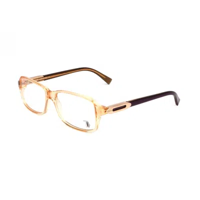 Tod's Orange Acetate Frames In Gold