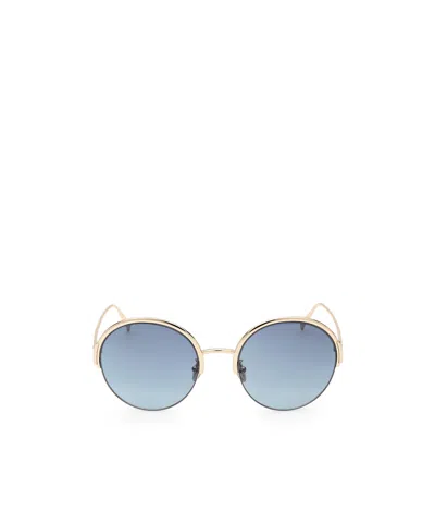 Tod's Oval Sunglasses In Blue