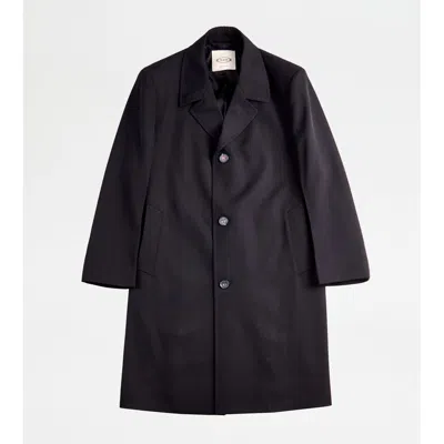 Tod's Over Coat In Wool In Black