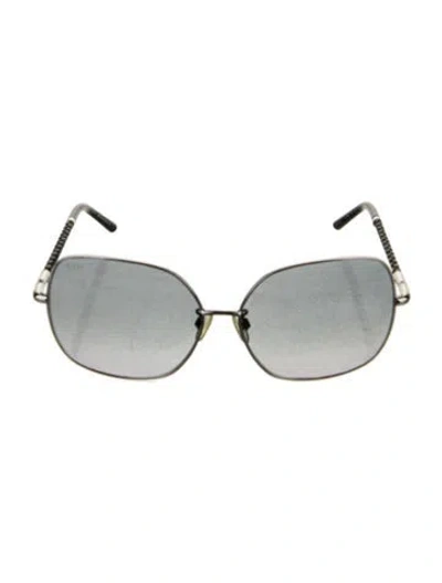 Pre-owned Tod's Oversize Gradient Sunglasses In Black