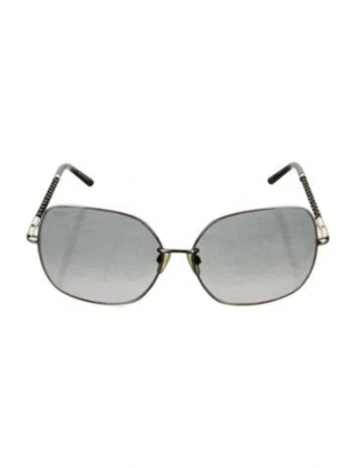 Pre-owned Tod's Oversize Gradient Sunglasses In Black