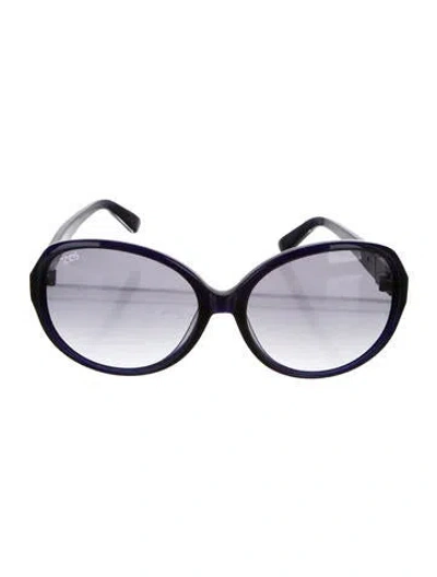 Pre-owned Tod's Oversize Gradient Sunglasses In Blue