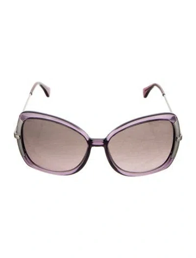 Pre-owned Tod's Oversize Gradient Sunglasses In Purple