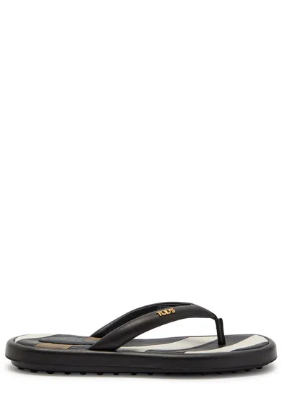 Tod's Tods Padded Leather Sandals In Black