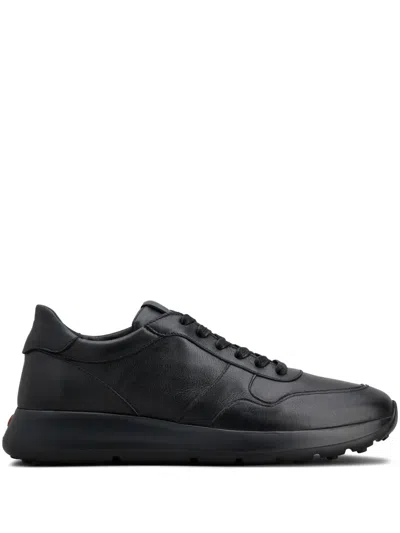 Tod's Panelled Leather Sneakers In Black