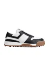 Tod's Panelled Low-top Leather Sneakers In Black