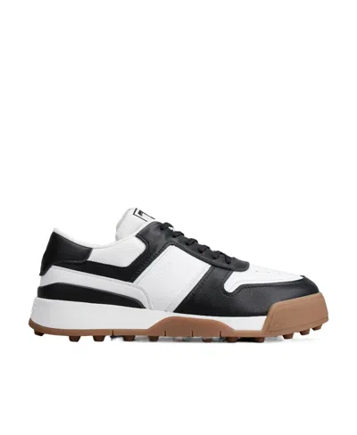 Tod's Panelled Low-top Leather Sneakers In Black