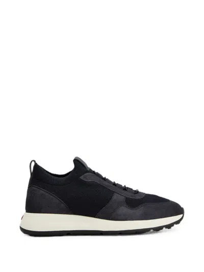 Tod's Mens Tods Sportivo 79k Calzino Knitted And Suede Trainers In Black