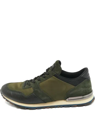 Pre-owned Tod's Panelled Sneakers In Green
