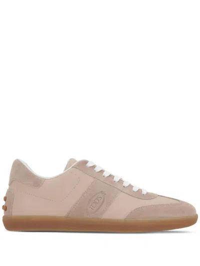 Tod's Panelled Sneakers In Pink