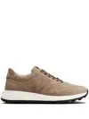 Tod's Suede Rubber Sole Sneakers In Neutrals