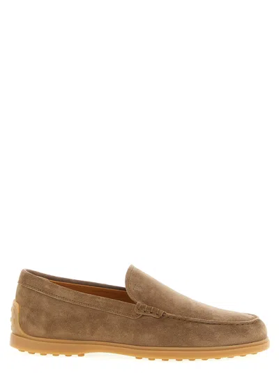 Tod's Pantofola Loafers Beige In Brown