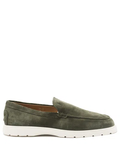 Tod's Trouserofola Loafers In Green