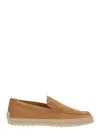 Tod's Pantofola Rafia Suede In Brown