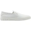 Tod's Tods Pantofola Slip-on Loafers In White Leather In White