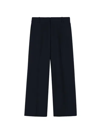 Tod's Pants In Wool Gabardine In Blue