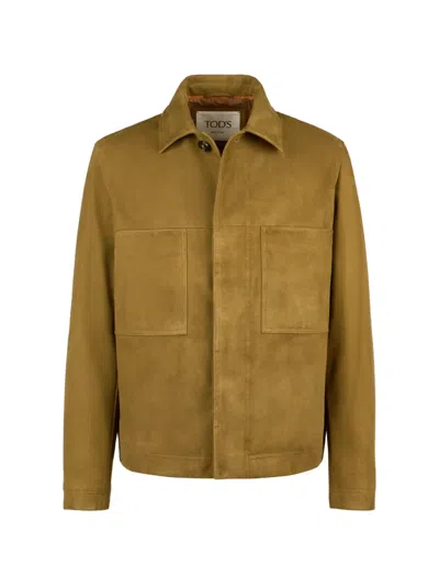 Tod's Pashmy Chest-pockets Buttoned Jacket In Green