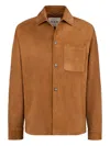Tod's Pashmy Suede Shirt Jacket In Brown