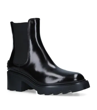 Tod's Patent Leather Boots 60 In Black