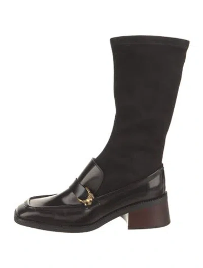 Pre-owned Tod's Patent Leather Boots In Black