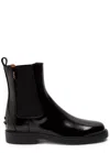 Tod's Tods Patent Leather Chelsea Boots In Black