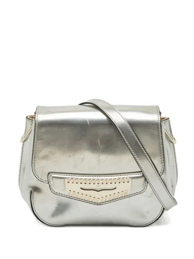 Pre-owned Tod's Patent-leather Cross Body Bag In Silver