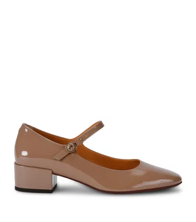 Tod's Patent Leather Cuoio Pumps In Beige