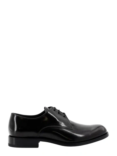 Tod's Patent Leather Lace-up Shoe In Black