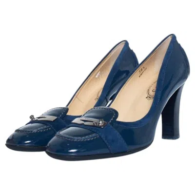 Pre-owned Tod's , Patent Leather Loafer Pump In Purple