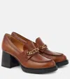 Tod's Loafers In Leather With Heel In Brown