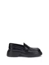 Tod's Patent Leather Loafers In Black