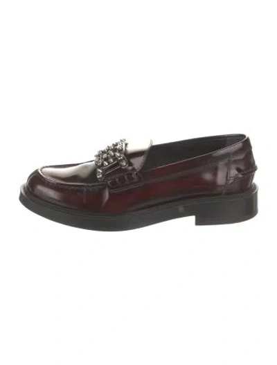Pre-owned Tod's Patent Leather Loafers In Black