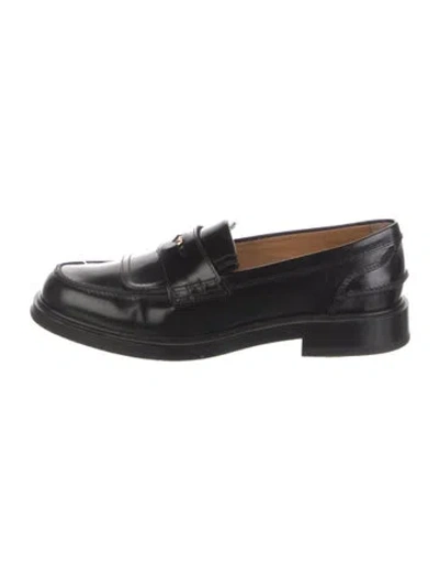 Pre-owned Tod's Patent Leather Loafers In Black
