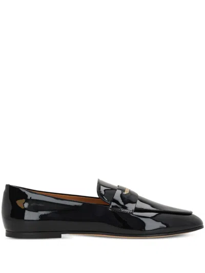 Tod's Patent-leather Loafers In Black