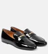 Tod's Patent Leather Loafers In Black