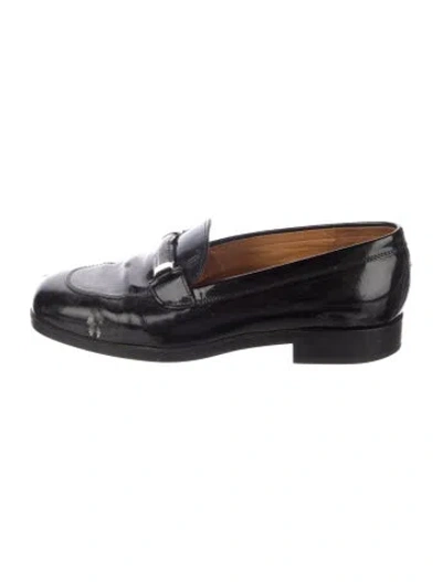Pre-owned Tod's Patent Leather Loafers In Blue