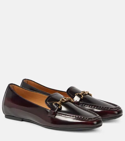 Tod's Loafers Aus Lackleder In Lila