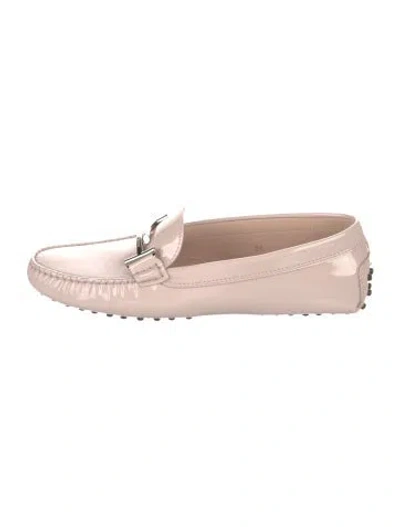 Pre-owned Tod's Patent Leather Loafers In Pink