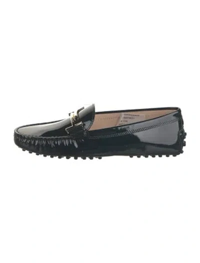 Pre-owned Tod's Patent Leather Loafers W/ Tags In Blue