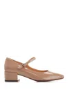 Tod's Mary Jane Pumps In Beige Patent Calf Leather In Brown
