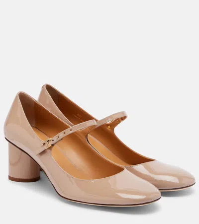 Tod's Mary Janes In Patent Leather In Neutral