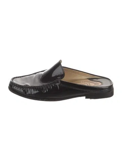 Pre-owned Tod's Patent Leather Mules In Black